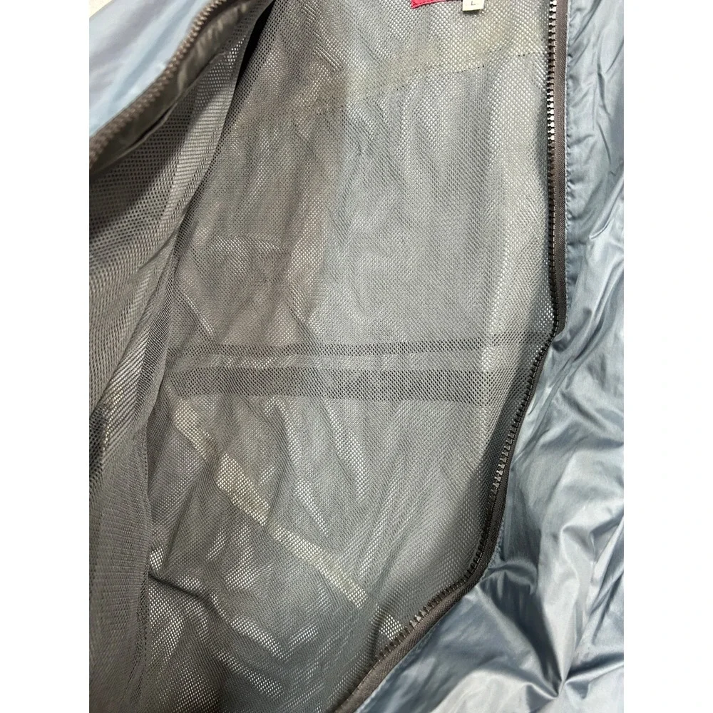 Viking Windigo Packable Rain Jacket‎ Mens Large Blue Black Hooded Windbreaker L